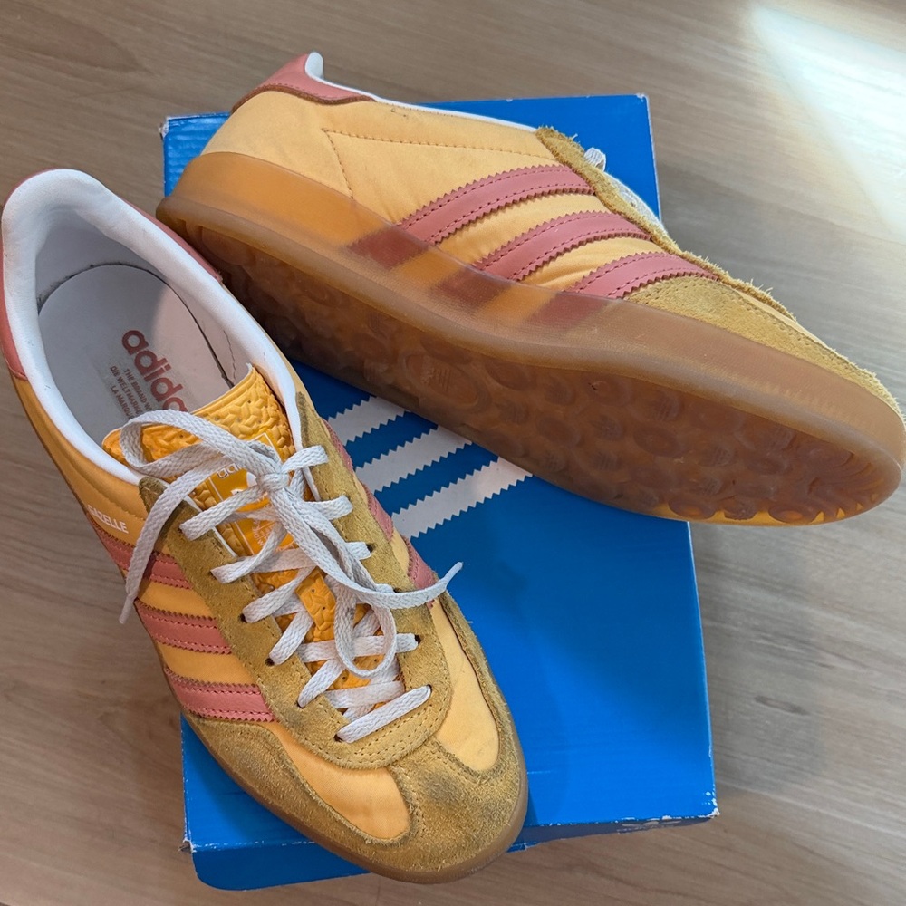 Adidas Yellow and Pink Casual Sneakers - Picture 5 of 9